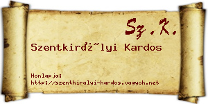 Szentkirályi Kardos névjegykártya